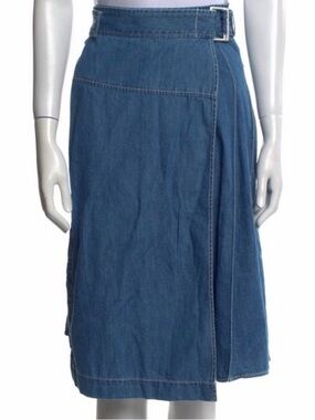 3.1 Phillip Lim Denim A-Line Skirt with Belt